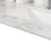 Montary bathroom vanity top stone carrara white new style tops with rectangle undermount ceramic sink and back splash