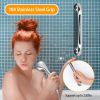 2Pcs Bath Grab Bar Sturdy Stainless Steel Shower Safety Handle For Bathtub Toilet Stairway 220LBS Pull Force