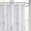 Floral Printed Burnout Shower Curtain