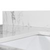 Montary bathroom vanity top stone carrara white new style tops with rectangle undermount ceramic sink and back splash