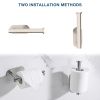 Toilet Paper Holder Self Adhesive, Stainless Steel Rustproof Adhesive Toilet Roll Holder no Drilling